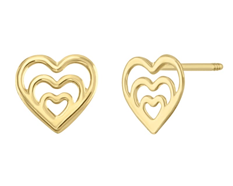 Tres corazones silueta / Three hearts silhouette - Troquelado / Stamping - Pulido / High Polish - N/A / N/A - Corazones / Hearts