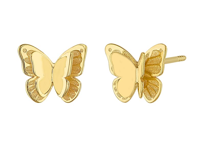Mariposa doble grabada doblada / Double folded butterfly - Laser / Laser - Pulido / High Polish - N/A / N/A - Animales / Animals