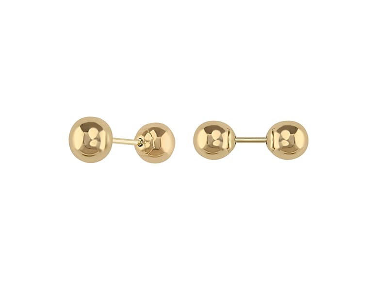 Doble vista bola 4mm / Double sight ball 4mm - Troquelado / Stamping - Pulido / High Polish - N/A / N/A - Rectos Circonia (Rectos/Biselados) / Cubic Zirconia (Bezel/Round)
