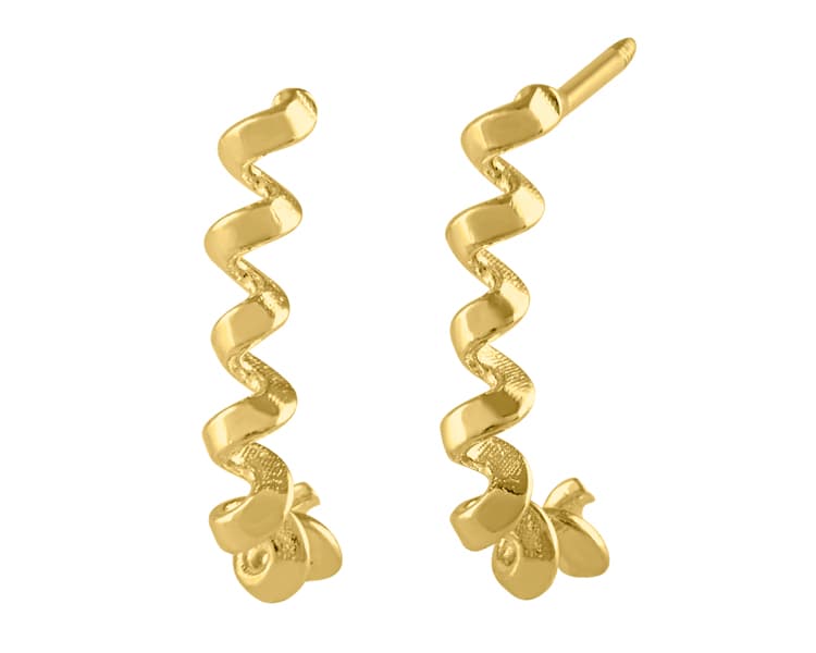 Arracada en J espirales / J-hook earring with spirals - Vaciado / Casting - Pulido / High Polish - N/A / N/A - Otros / Others