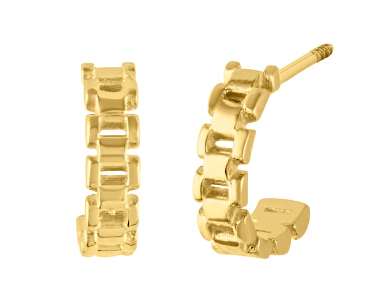 Arracada en C correa de reloj / C-hook earring with watch strap - Vaciado / Casting - Pulido / High Polish - N/A / N/A - Otros / Others