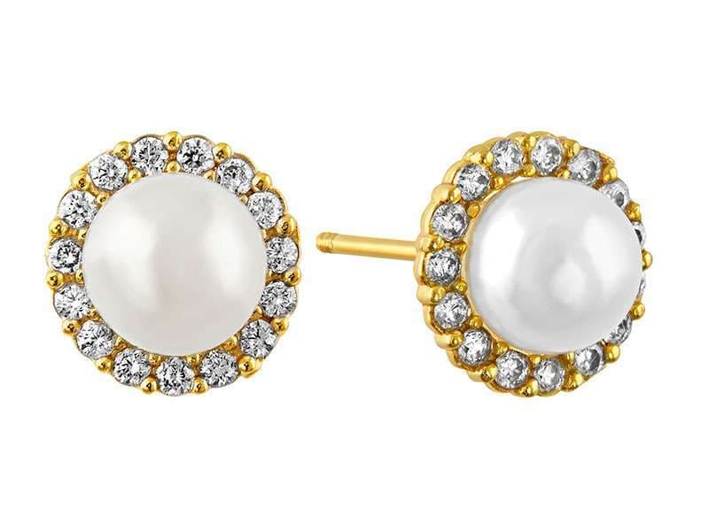 Bisel Circonia con Perla Al Centro / Large Cz Bezel with Center Pearl - Vaciado / Casting - Pulido / High Polish - Perla / Pearl  - Otros / Others