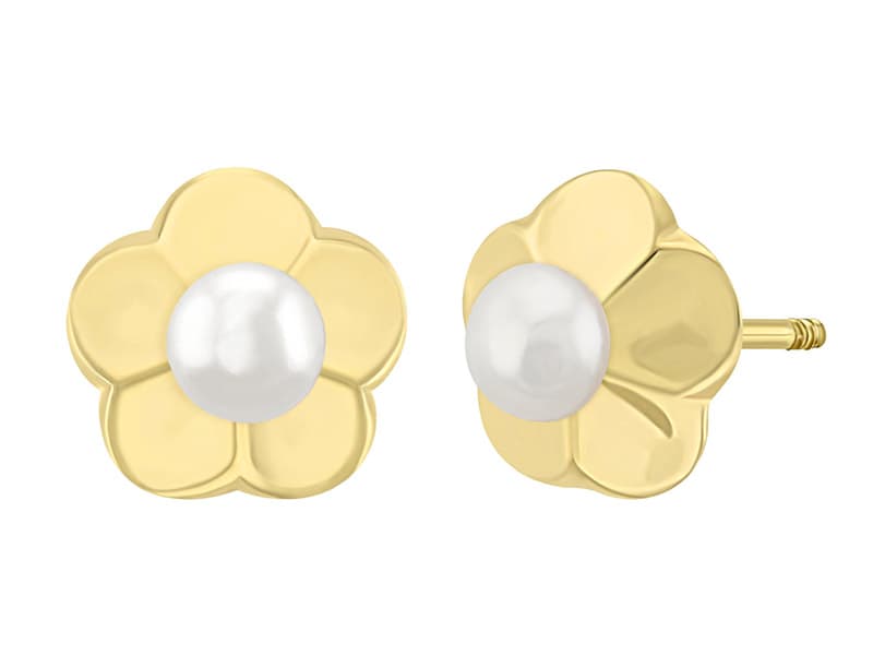 Flor 5 petalos lisa con perla