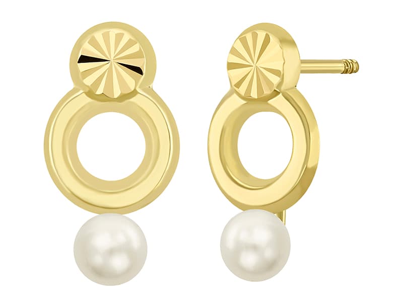 Circulo abajo doble figura con perla / Bottom heart double shape with pearl - Troquelado / Stamping - Diamantado / Diamond Cut - Perla / Pearl - Otros / Others
