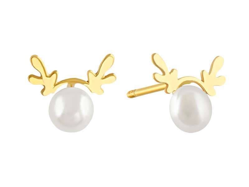 Reno con Perla 3.5mm / Reindeer with 3.5mm Pearl - Láser / Laser - Pulido / High Polish - Perla / Pearl  - Animales / Animals