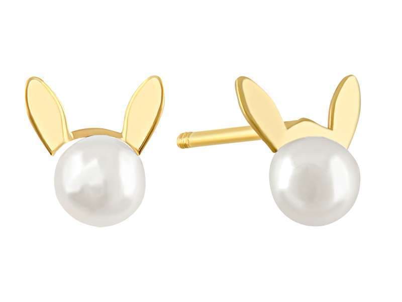 conejo con Perla 3.5mm / Rabbit with 3.5mm Pearl - Láser / Laser - Pulido / High Polish - Perla / Pearl  - Animales / Animals