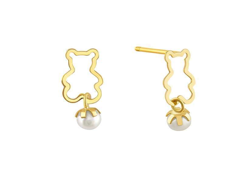 Oso Grande C/ Perla / Large Bear with Pearl - Láser / Laser - Pulido / High Polish - Perla / Pearl  - Animales / Animals