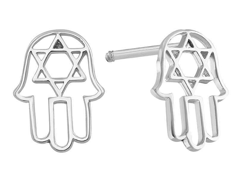 Mano de Fátima Blanca / Hamsa with White Star of David - Vaciado / Casting - Pulido / High Polish - N/A - Otros / Others