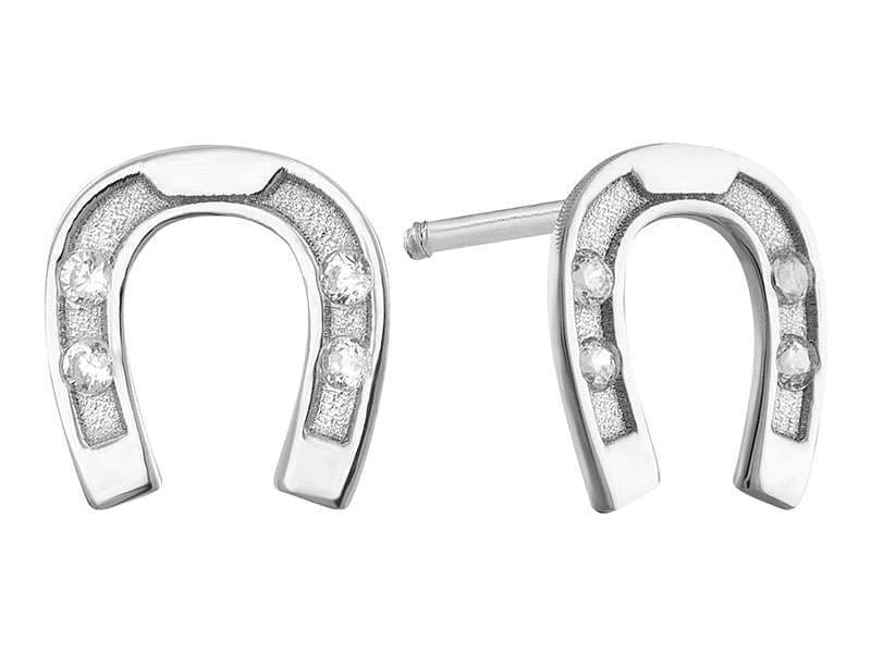 Herradura Blanca / White Horseshoe with Cz - Vaciado / Casting - Pulido / High Polish - Circonia / Zirconia - Otros / Others