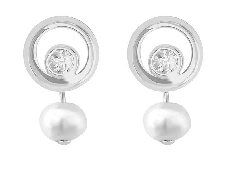 Crculo Bisel con Perla Bco / Circle White Bezel with Pearl - Troquelado / Stamping - Pulido / High Polish - Perla / Circonia / Pearl / Zirconia - Otros / Others