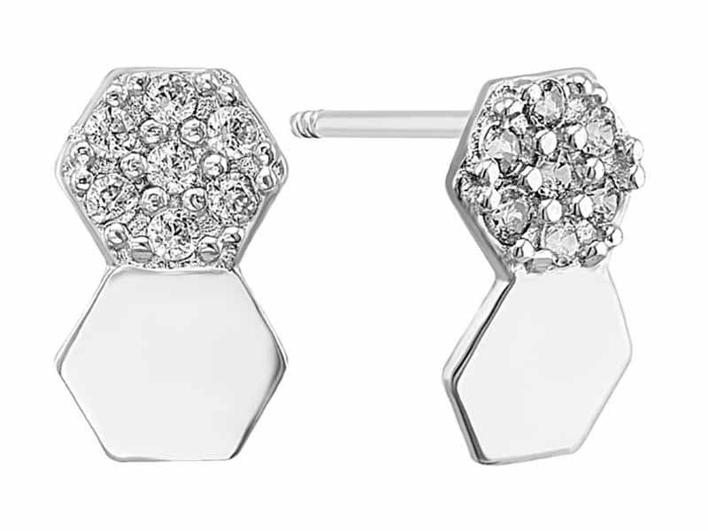 Hexagonos dobles oro blanco