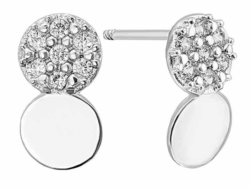 Circulos dobles oro blanco / White gold Double round - Vaciado / Casting - Pulido / High Polish - Circonia / Zirconia - Otros / Others