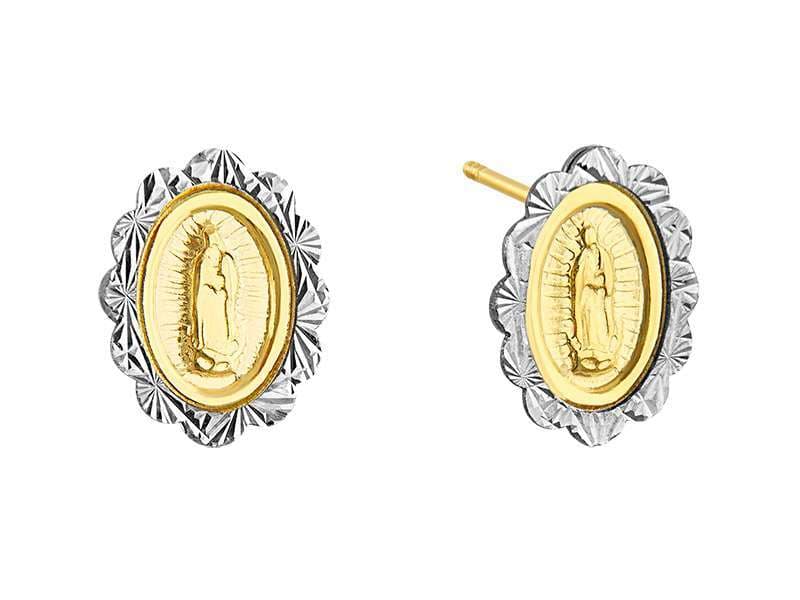 Medalla Virgen Bisel Daimantado Bicolor