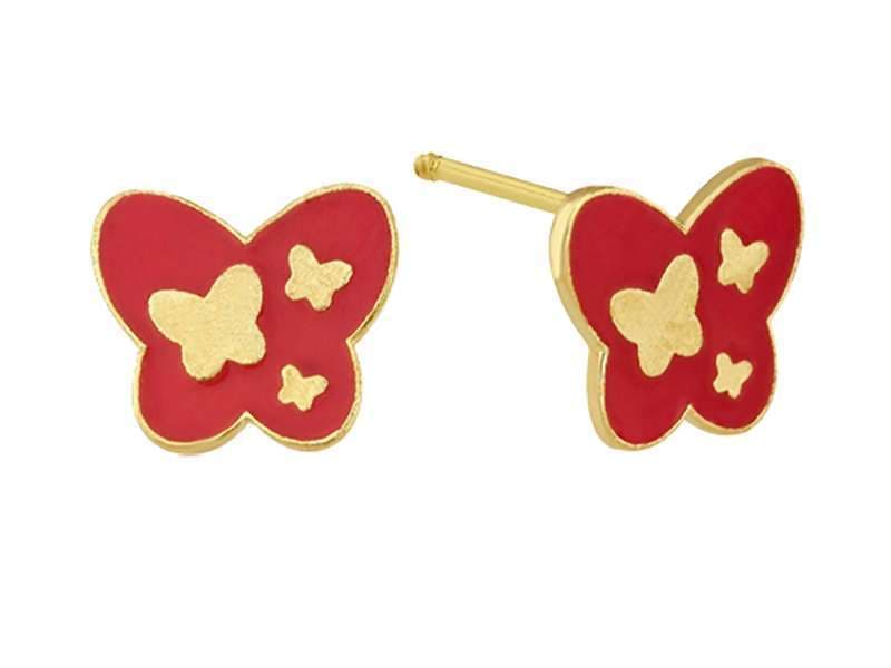 Mariposa Gde Esmaltada Rosa