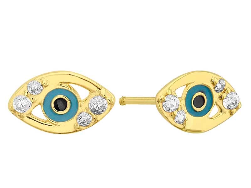 Ojo turco con cz y esmalte (vac) / Turkish eye with cz and enamel - Vaciado / Casting - Esmaltado / Enamel - Circonia / Zirconia - Otros / Others