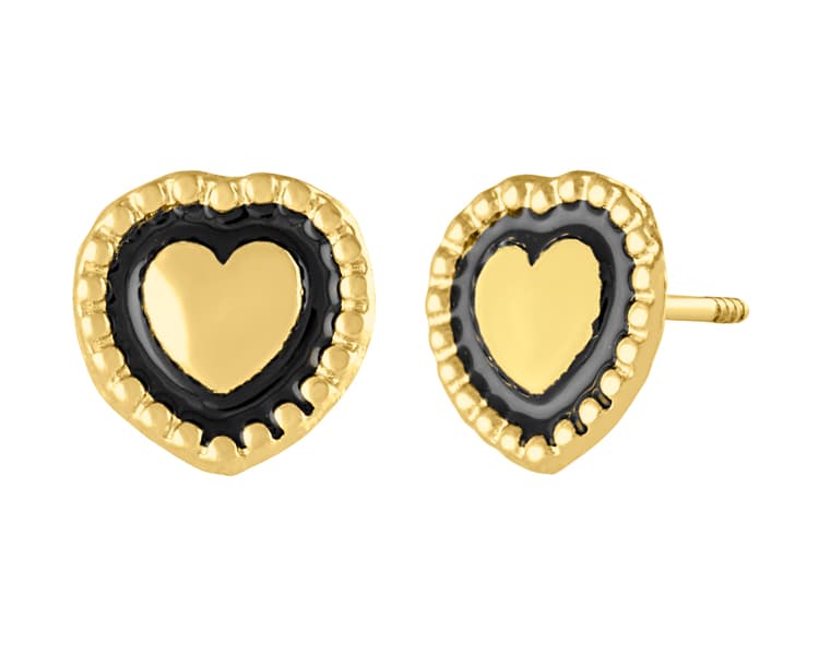 Corazón doble en bisel bolitas bolitas esmaltado / Double heart in bezel with balls, enameled - Troquelado / Stamping - Esmaltado / Enamel - N/A / N/A - Corazones / Hearts