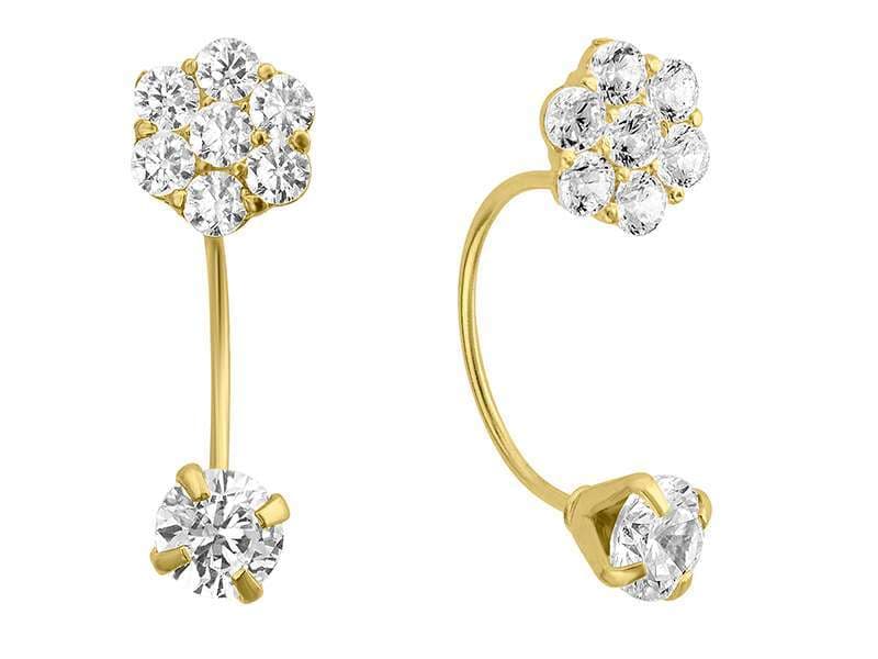 Curvo Roseta Chica / Cz Flower Telephone - Vaciado / Casting - Pulido / High Polish - Circonia / Zirconia  - Otros / Others