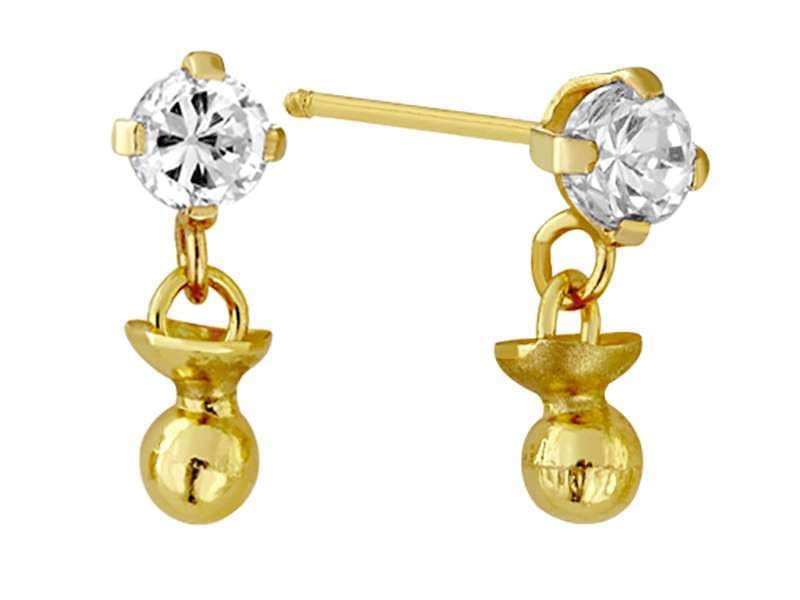 Chupón Colgante / Dangling Pacifier - Troquelado / Stamping - Pulido / High Polish - Circonia / Zirconia  - Otros / Others