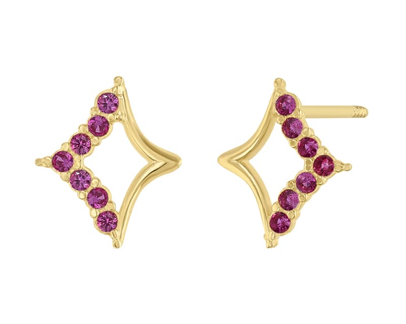 Destello medio pavé ruby