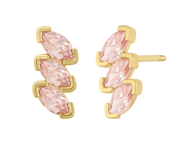 Triple marquise línea rosa / Triple marquise line pink - Vaciado / Casting - Pulido / High Polish - Circonia / Zirconia - Otros / Others