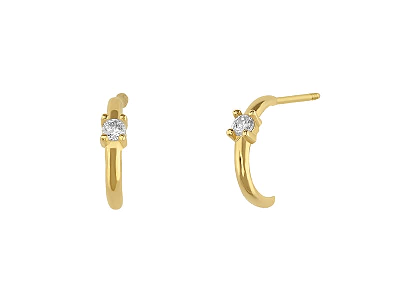 Arracada simple / simple half hoop - Vaciado / Casting - Pulido / High Polish - Circonia / Zirconia - Otros / Others