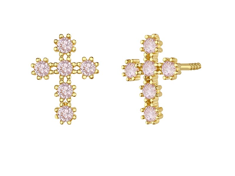 Cruz bolitas rosa