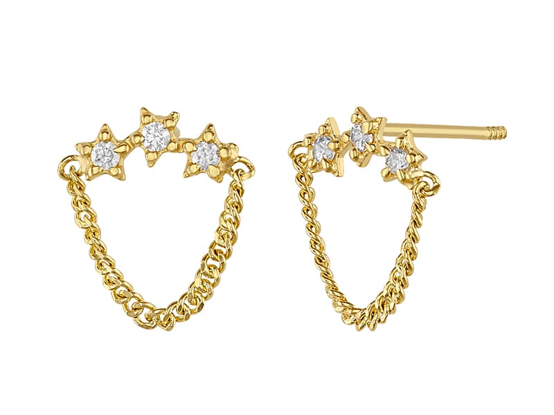 Tres estrellas B0-2213 color con cadena