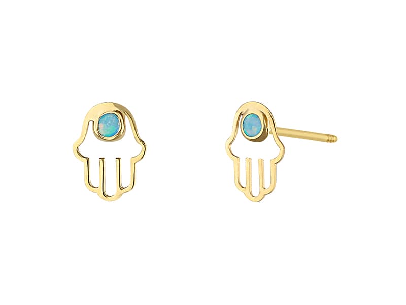 Mano de fátima con ópalo azul / Hand of Fatima with blue opal - Laser / Laser - Pulido / High Polish - Opalo / Opal - Otros / Others