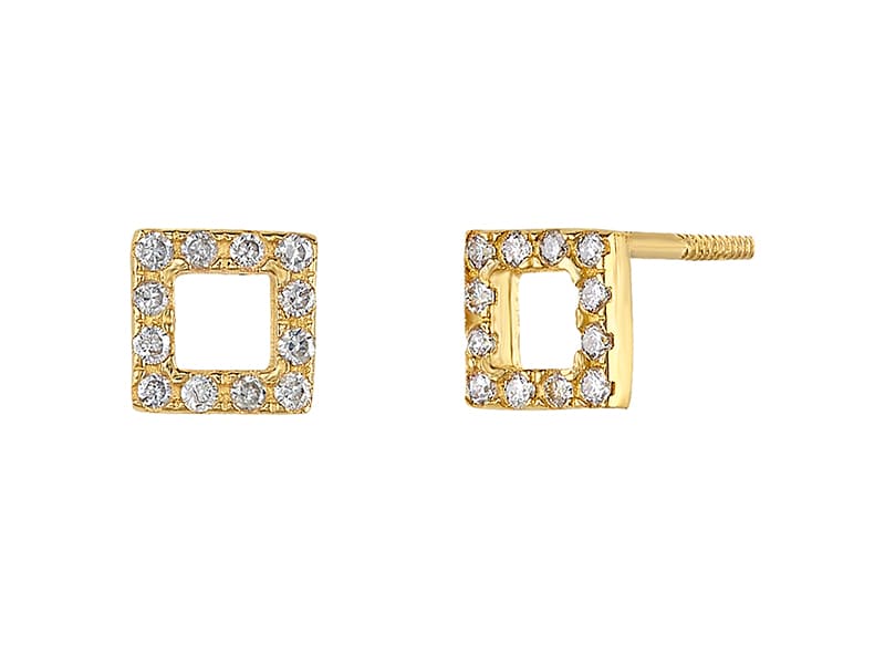 Cuadrado DIAMANTE 0.12 CT.TW. / Square DIAMOND 0.12 CT.TW. - Vaciado / Casting - Pulido / High Polish - Diamante / Diamond - Otros / Others