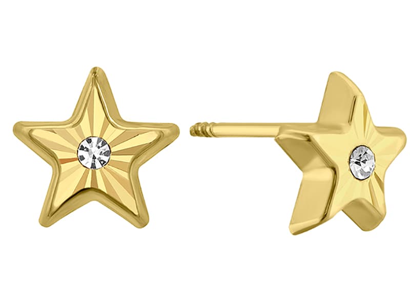 Estrella basic diamantada con piedra al centro