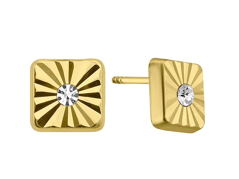 Cuadro basic diamantado con piedra al centro / Basic saquare with stone in the center. - Troquelado / Stamping - Diamantado / Diamond Cut - N/A / N/A - Otros / Others