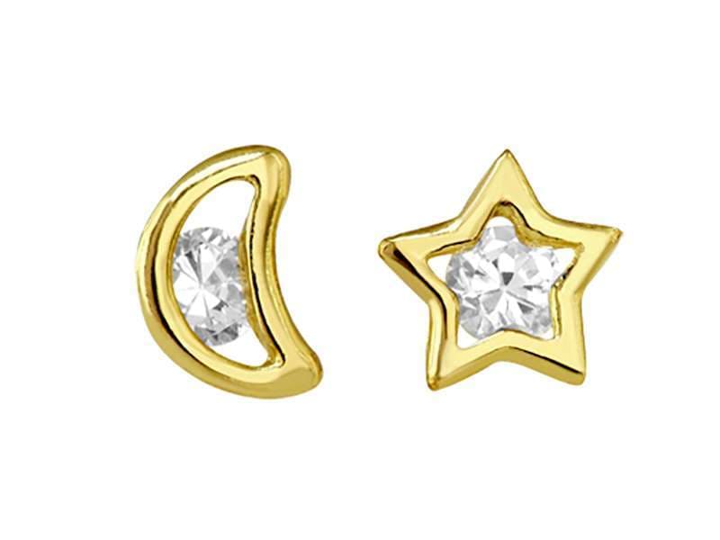 contorno de Luna Y Estrella