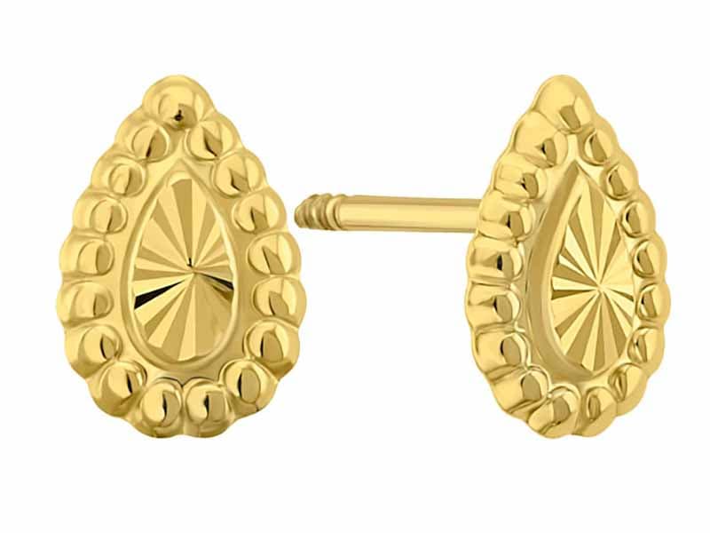 Gota bolitas con centro diamantado