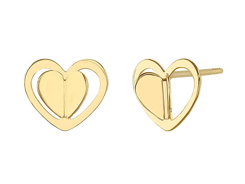 Corazón contorno doblado
