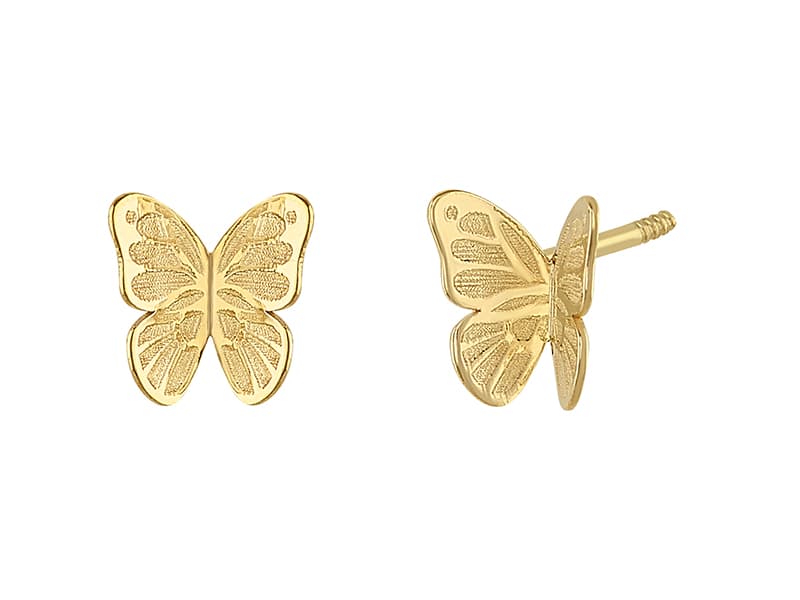 Mariposa grabada doblada
